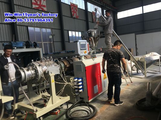 خط تولید لوله راه راه پی وی سی HDPE PE PPR UPVC CPVC برای سیم لوله برق