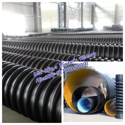 خط تولید اکستروژن لوله های راه راه سیم پیچ HDPE ساختاری