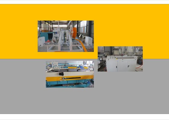 محافظ سیم کابل موجدار PVC PE PP اکسترودر لوله پلاستیکی / خط اکستروژن لوله راه راه