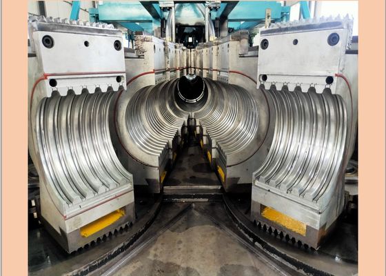 خط اکستروژن لوله راه راه PLC PVC PP PE 400mm