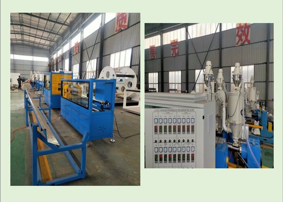 خط اکستروژن مجرای نوری راه راه PVC کامل Intermeshing