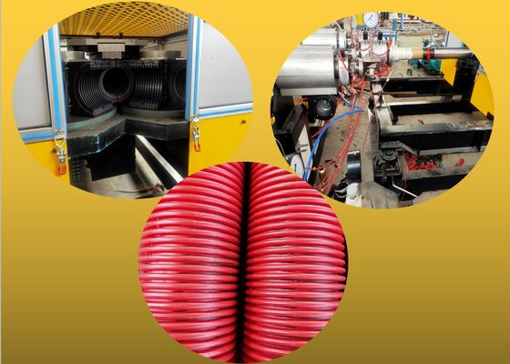 اکسترودر لوله راه راه مارپیچی PVC HDPE PP