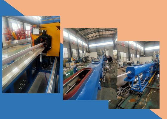 160 کیلوگرم در ساعت PPR سه لایه HDPE لوله اکستروژن خط یک تغذیه